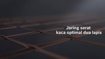 Polanya jaring coklat dua lapis di latar belakang hitam.