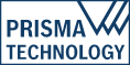 Logo PRISMA TECHNOLOGY berwarna biru di latar belakang putih.