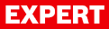 Logo EXPERT merah di latar belakang putih, huruf yang jelas dan tegas.